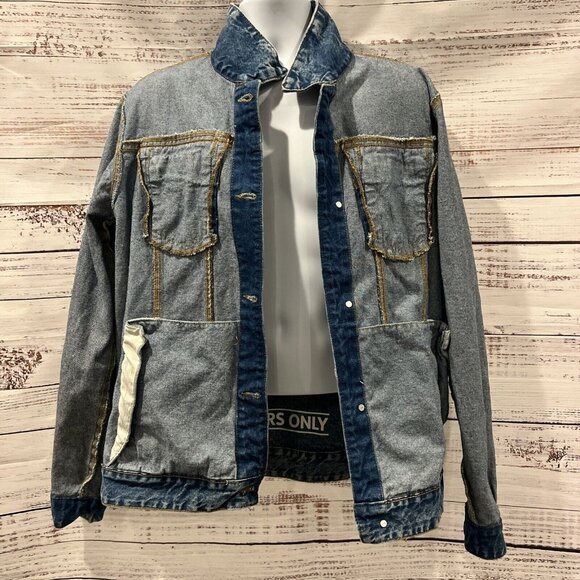 Members Only x Nickelodeon SpongeBob Logo Denim Jean Jacket Size XL Character - Picture 15 of 16